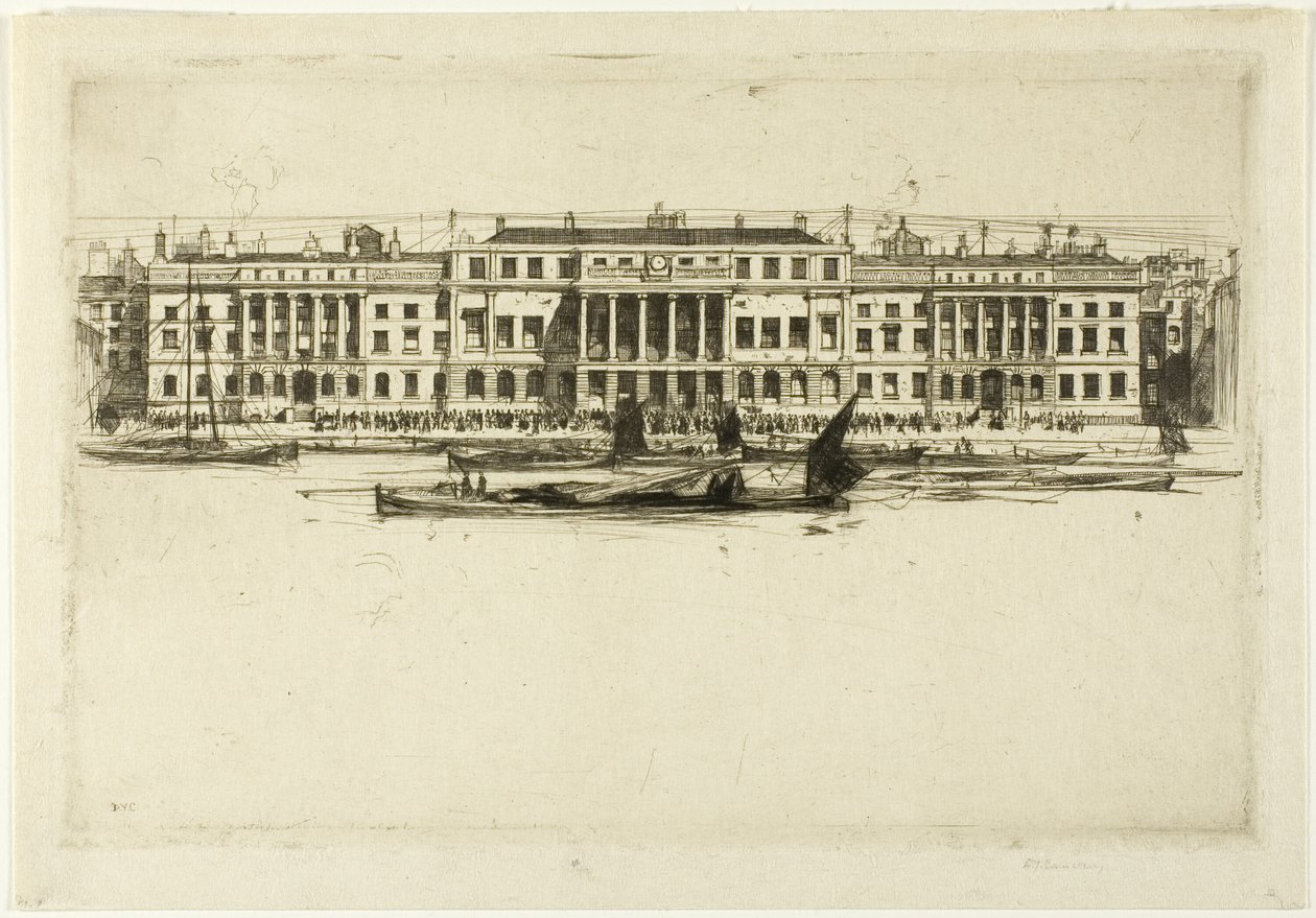 Custom House, Londra Setinden bir tabak by David Young Cameron