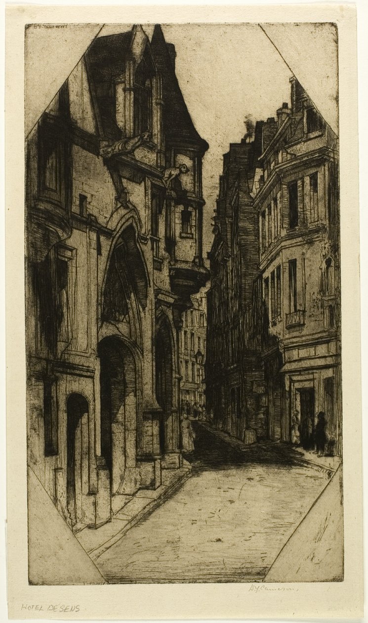 Hôtel de Sens, Paris Setinden üçüncü plaka by David Young Cameron