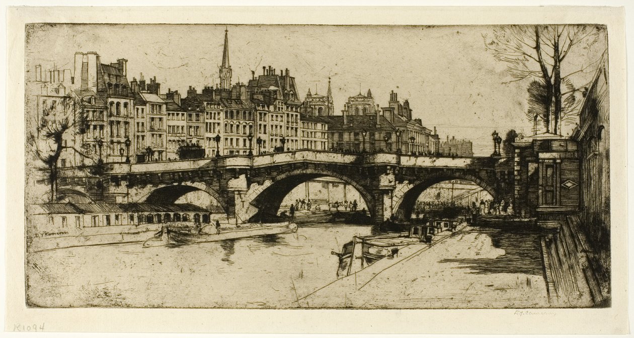 Pont Neuf, Paris Setinden bir tabak by David Young Cameron
