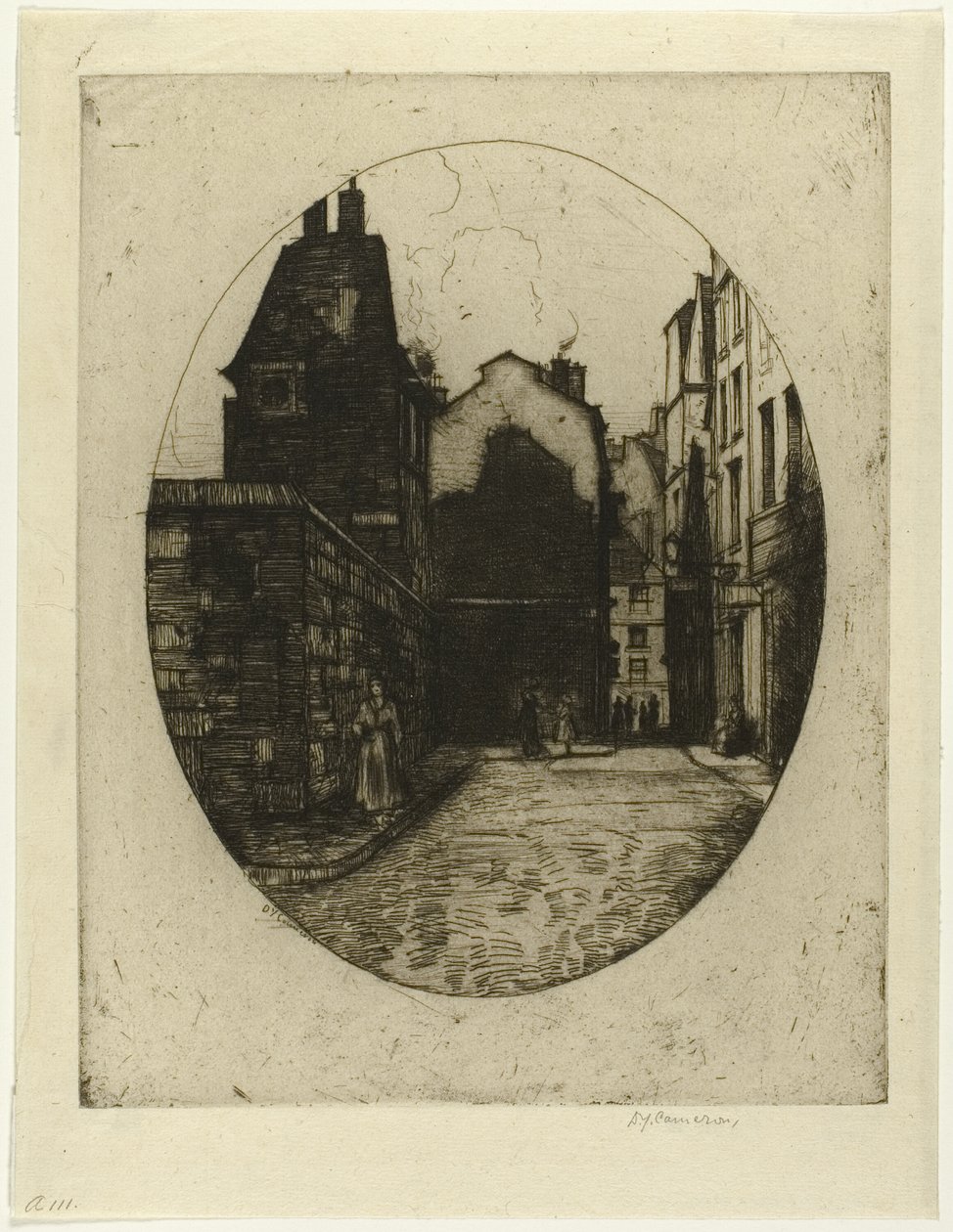 Rue Saint Julien le Pauvre, Paris Setinden altıncı plaka by David Young Cameron