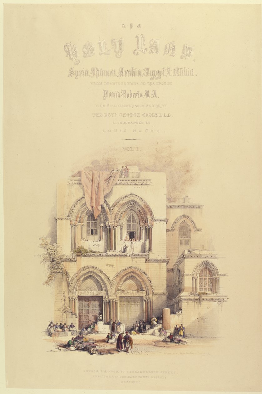 Louis Haghe (1806-85) tarafından kazınmış Kutsal Topraklar