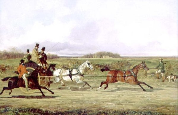 Bir Stile Tarafından Bir Sporcuyla Tandem Geçen Bir Avcı by David of York Dalby