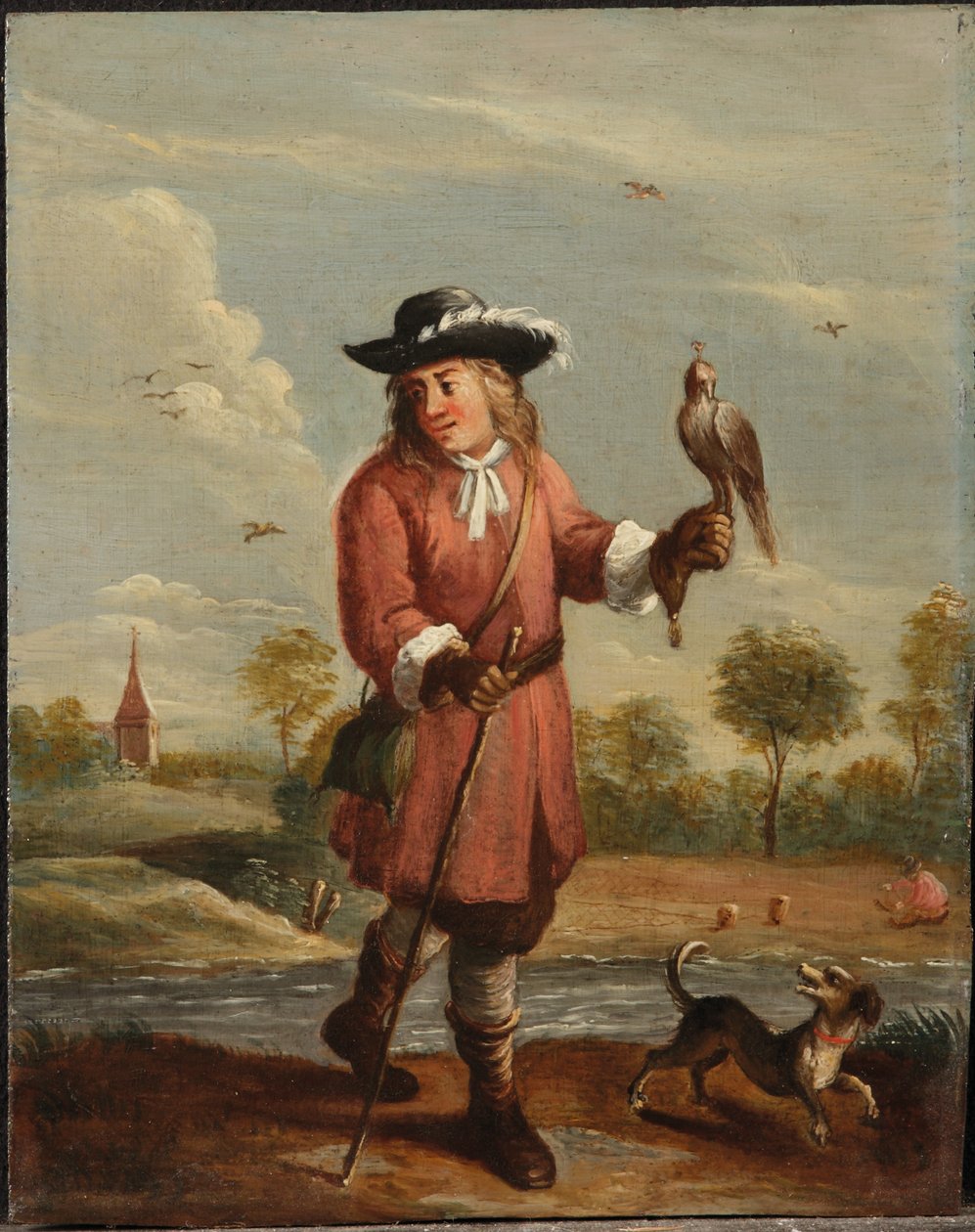 Dört Elementin Bir Alegorisi: Hava (panelde yağ) by David the Younger (follower of) Teniers