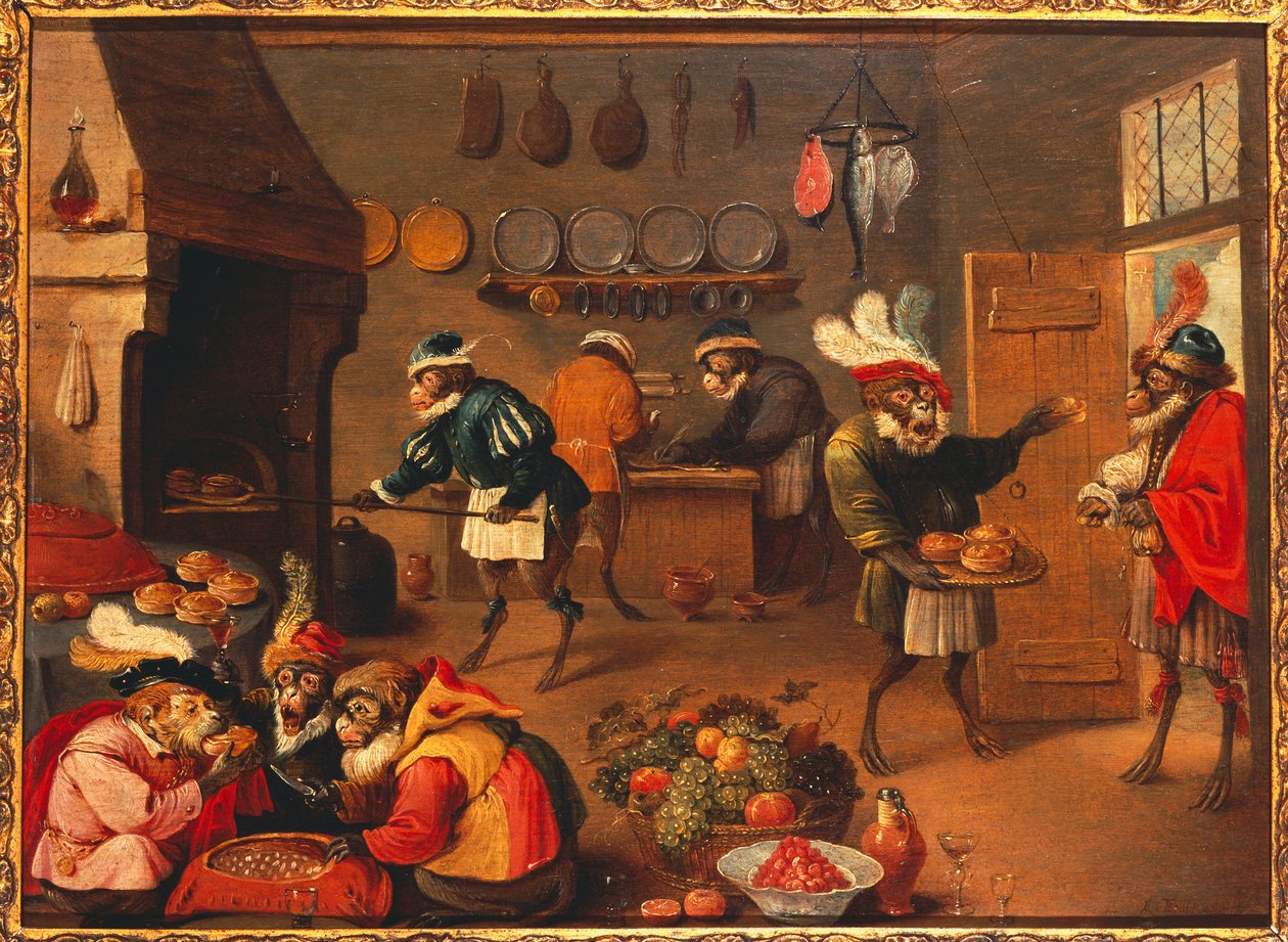 Maymun Aşçılar by David the Younger Tenier