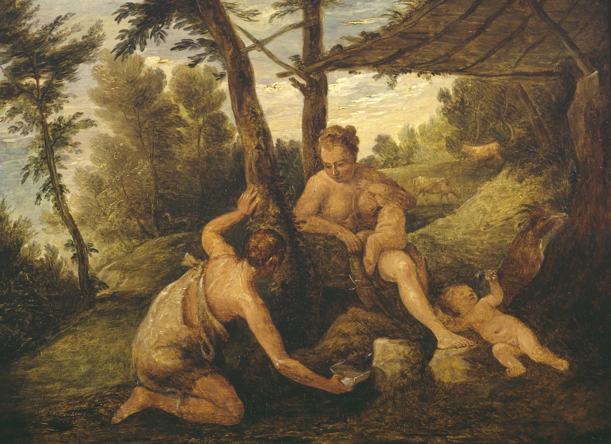 Sürgünden Sonra Adem ve Havva (Paulo Veronese ve stüdyodan sonra) by David Teniers the Younger