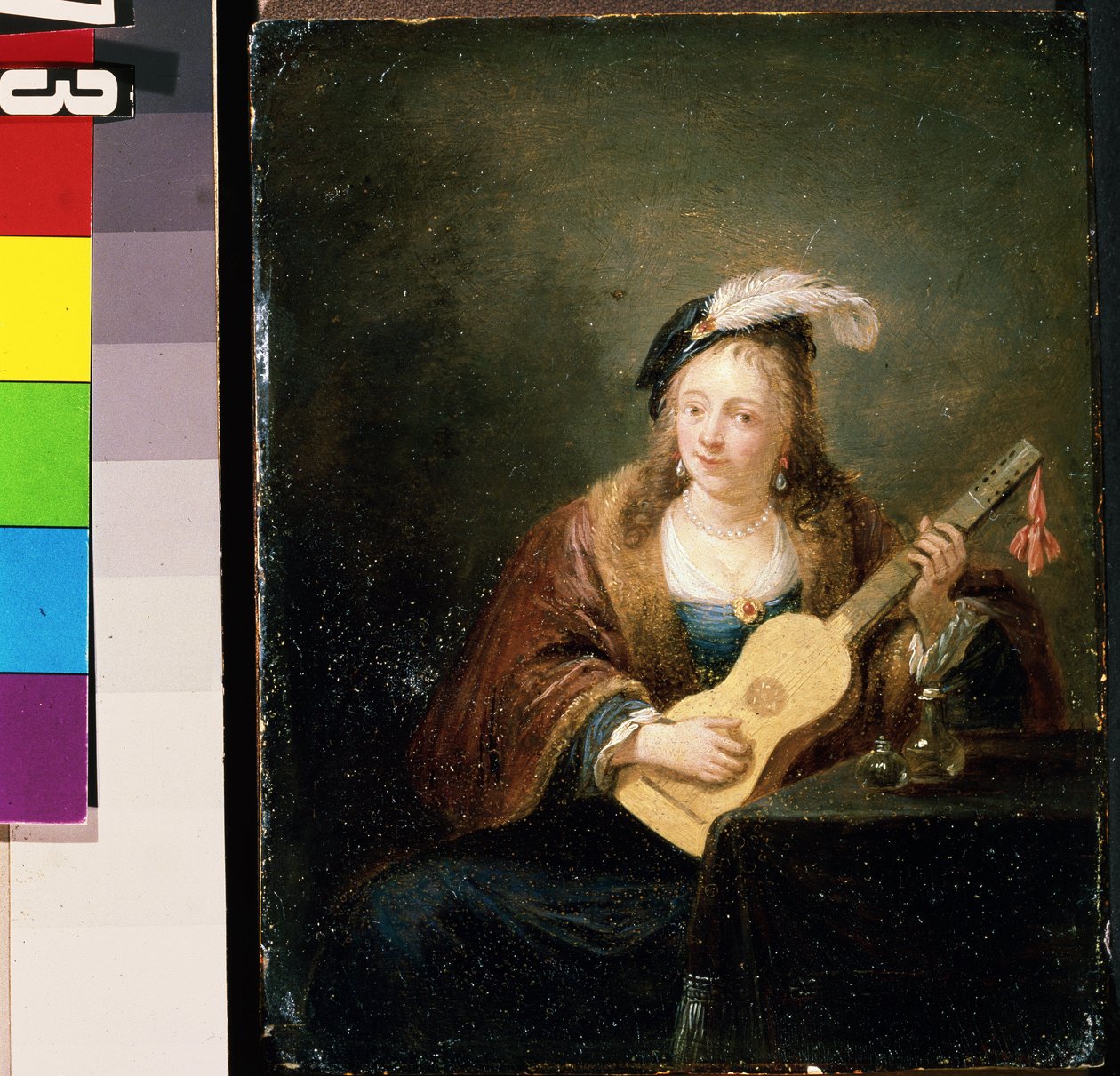 Gitarlı kadın. David Teniers
