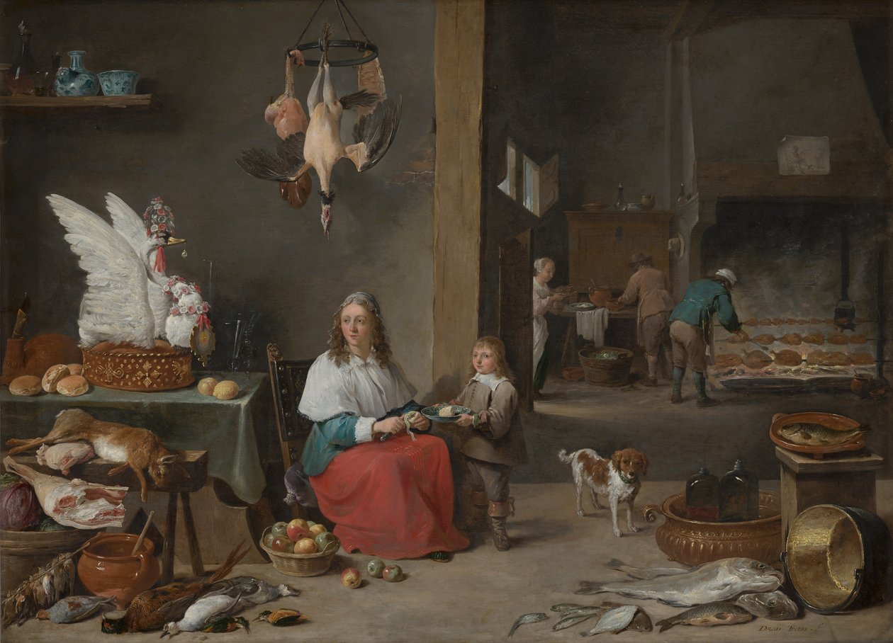 Mutfak İç Mekanı, 1644 by David Teniers the Younger