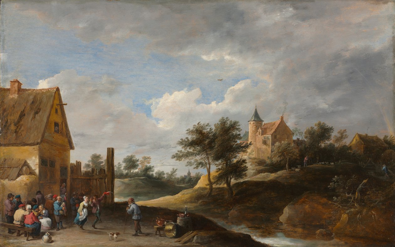 Köylülerin Dans Ettiği Manzara, c.1645-50 by David Teniers the Younger