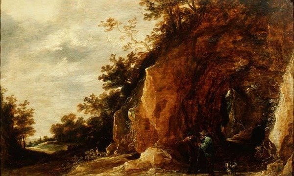 Gezginlerle Manzara (bir çift) by David Teniers the Younger