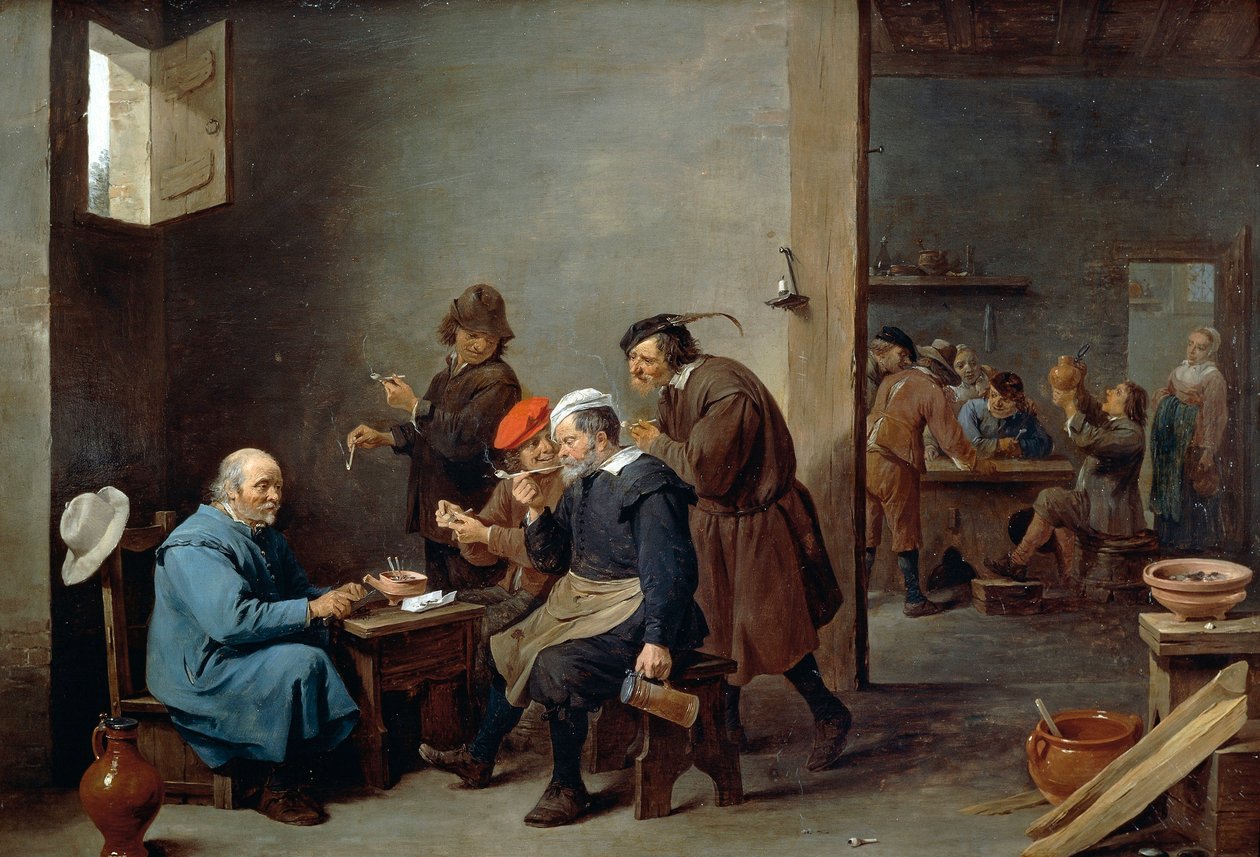 Beyaz şapkalı adam by David Teniers the Younger