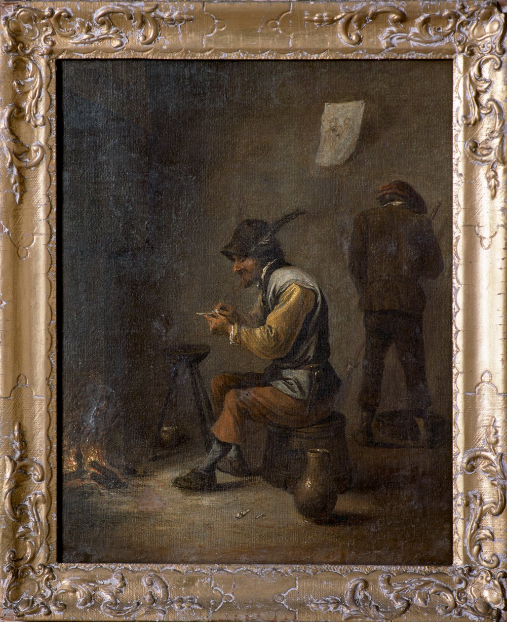 Bir iç mekanda köylüler (tuval üzerine yağlıboya) by David Teniers the Younger