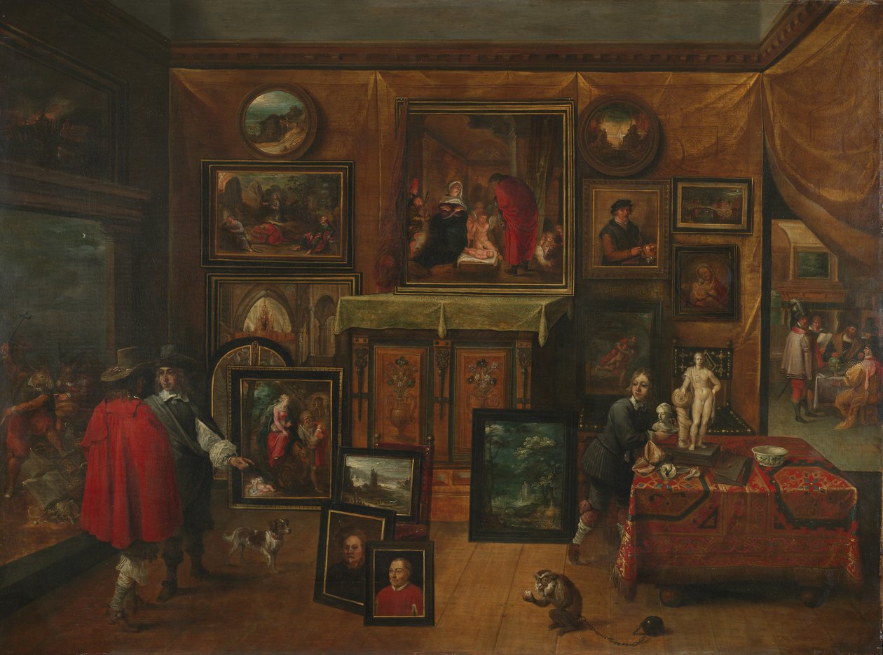 Bir Resim Galerisinin İçi, c.1640 by David Teniers the Younger