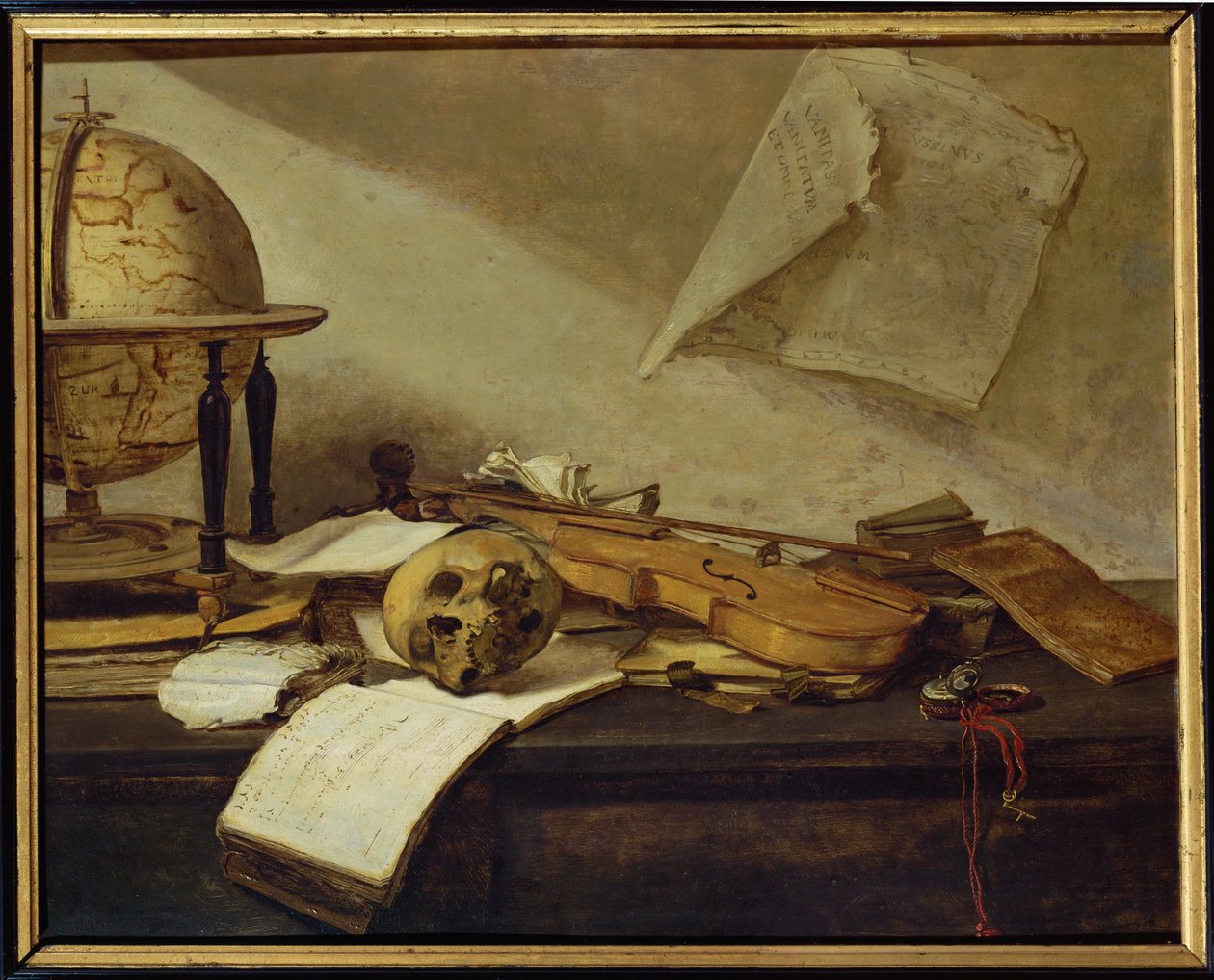 Vanite du Savoir - Bilginin Kibri (ahşap üzerine resim) by David the Younger Teniers