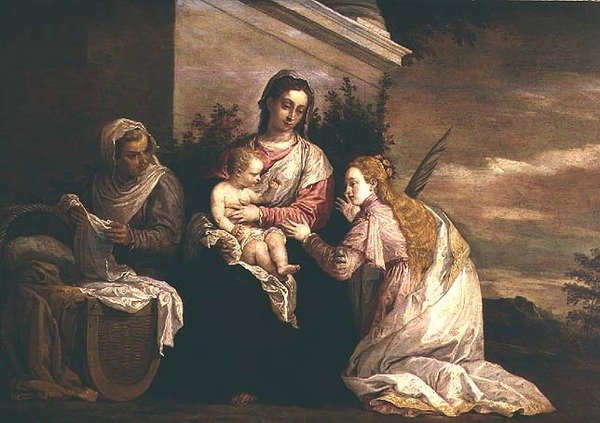 Aziz Catherine ile Bakire ve Çocuk by David Teniers the Younger
