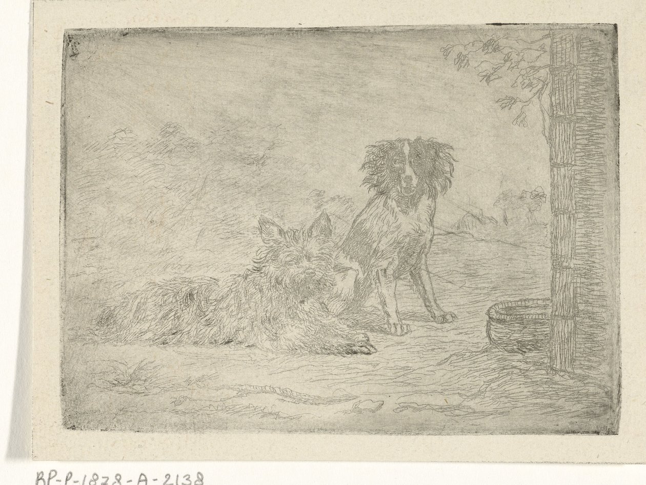 İki köpek by David van der Kellen