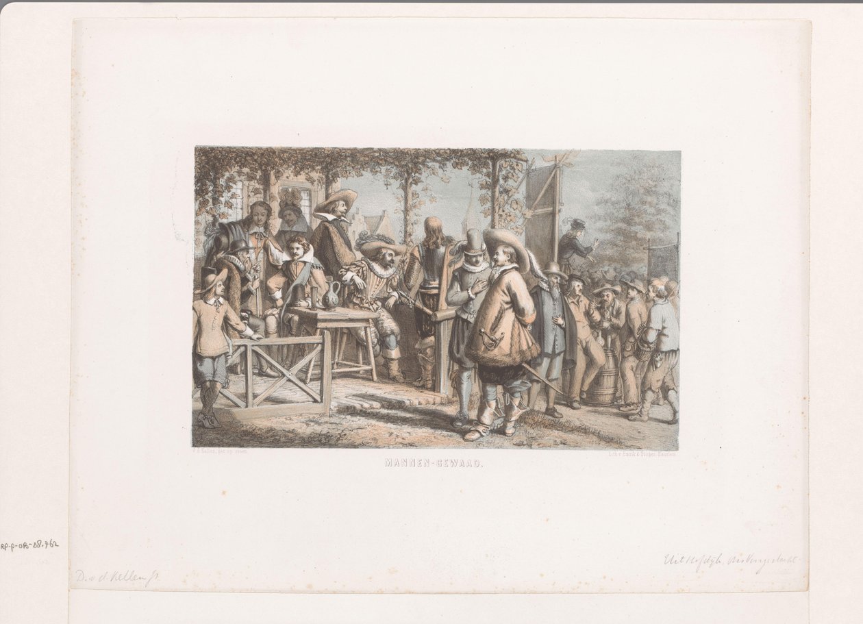 Bir köy festivalinde soylular Erkek Robe (nesne üzerindeki başlık) by David van der Kellen