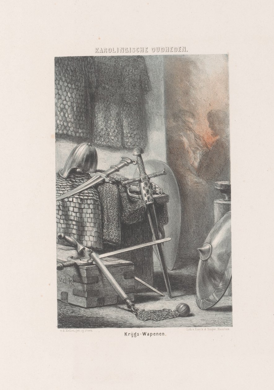 Karolenj Silahları Karolenj Eski Eserleri; Dövüş Silahları (nesne üzerindeki başlık) by David van der Kellen