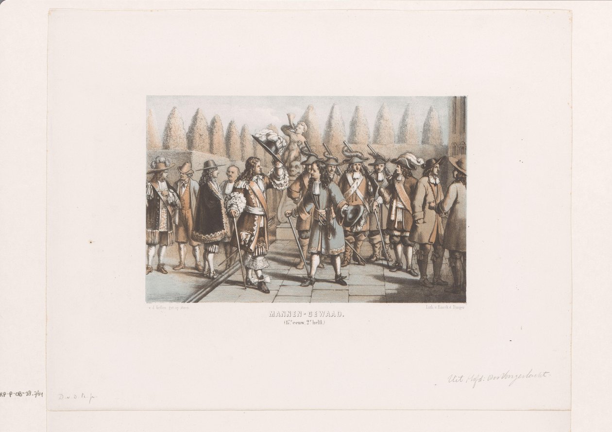Soylular arasında buluşma Erkek Robe (17. yüzyıl, 2. yarı) (nesne üzerindeki başlık) by David van der Kellen
