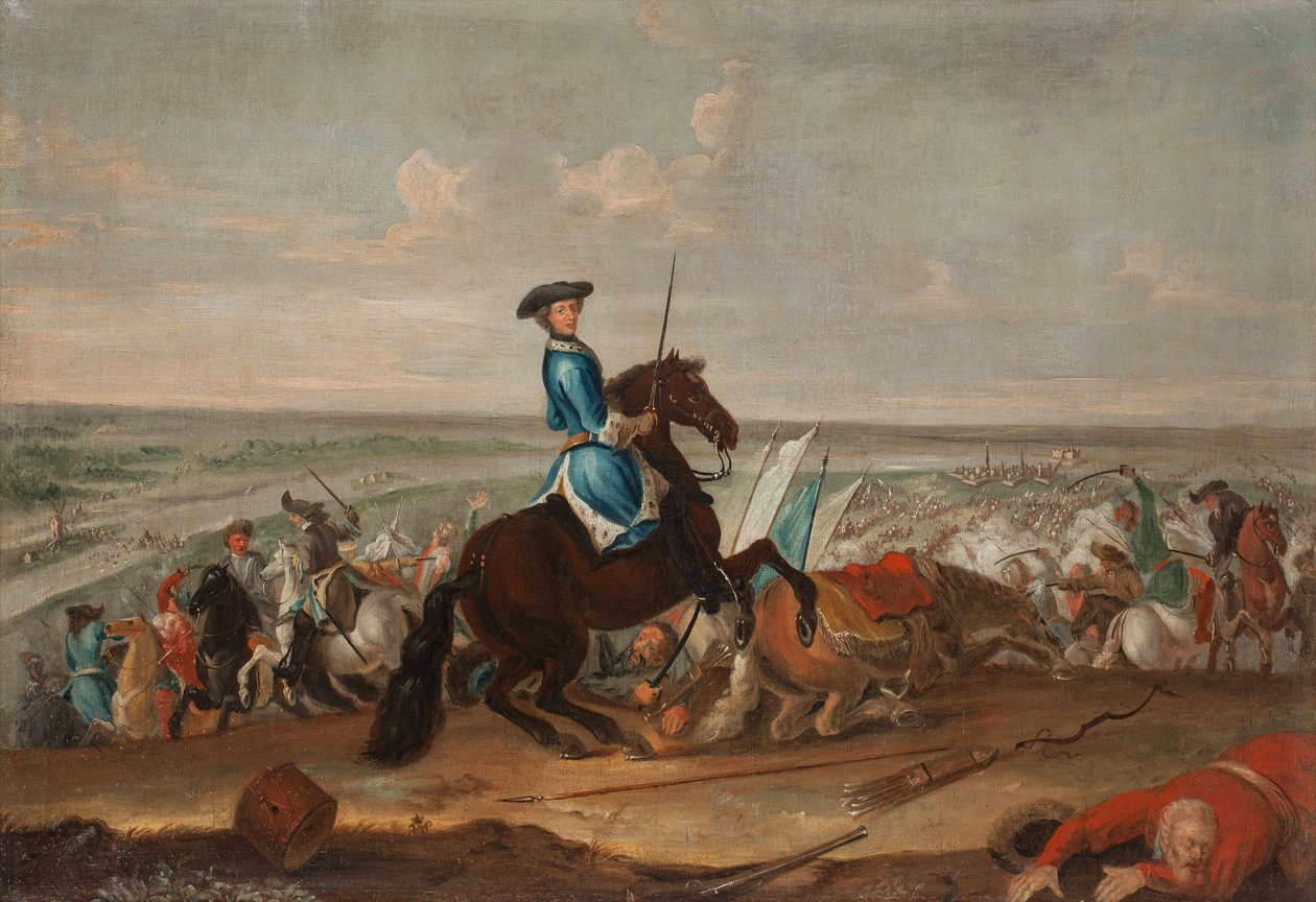 Kral Charles XII (İsveç Carl) (1682-1718) Narva Savaşı'nda by David von Krafft