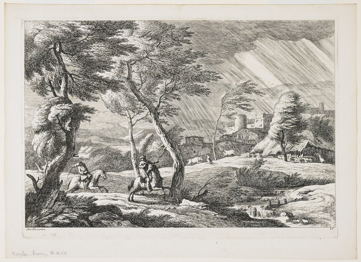 Plaka VII, bir dizi manzaradan, 1743 by Davide Antonio Fossati