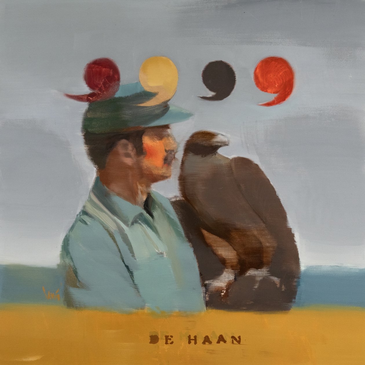 Modern Kartallar Müzesi 16 (De Haan), 2024 (keten üzerine yağlıboya) by Davis Lisboa