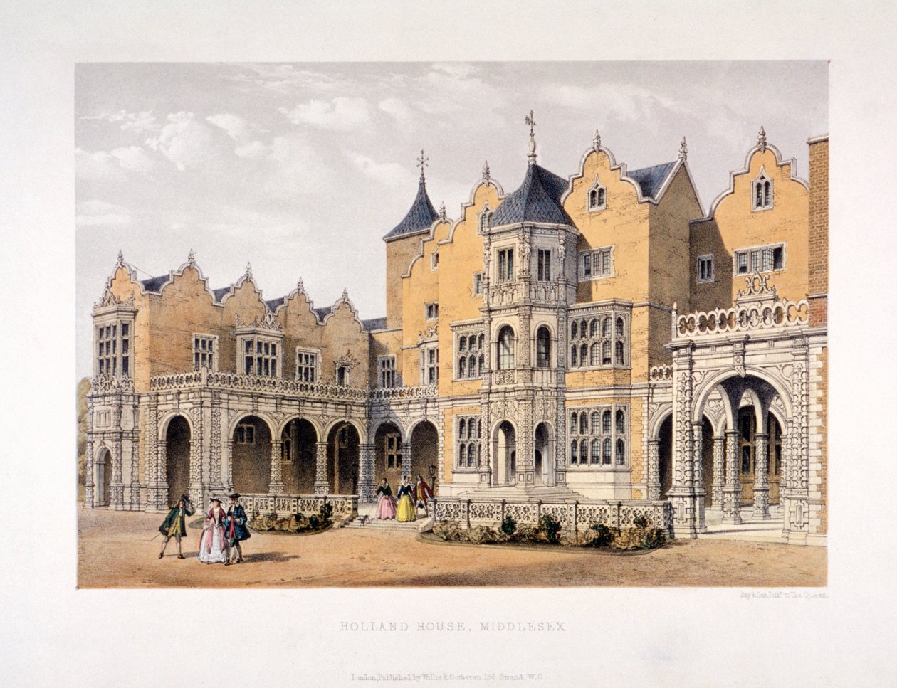 Holland House, Kensington, Londra, c1850 by Day and Son