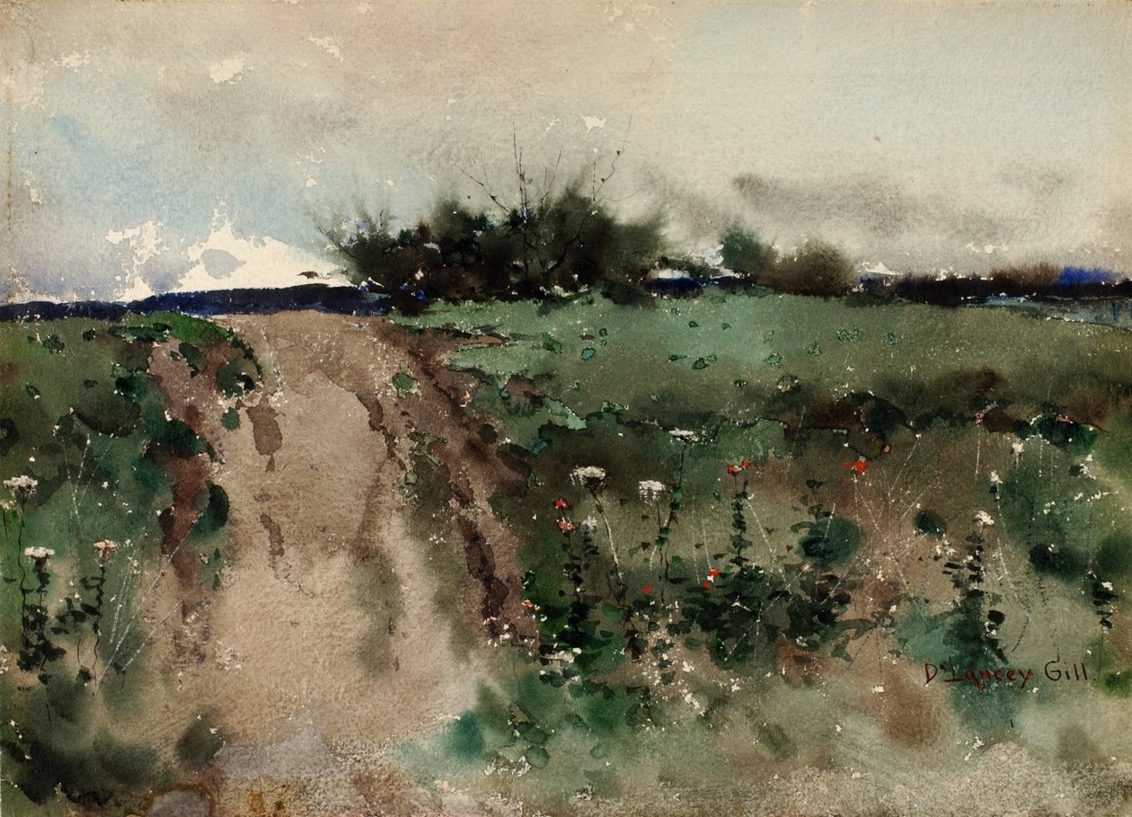 Manzara Kroki, nd by De Lancey Gill
