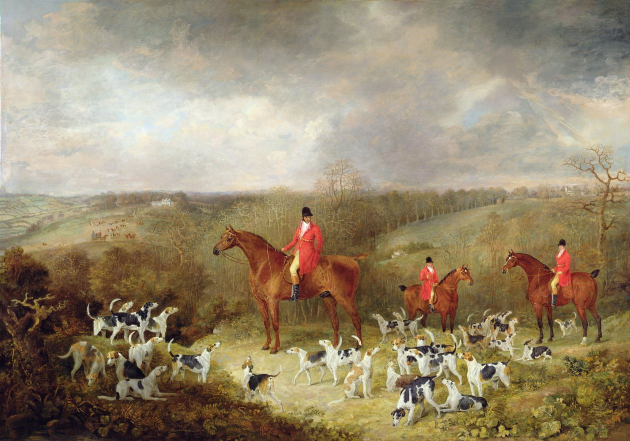 Lord Glamis ve Staghounds, 1823 by Dean Wolstenholme