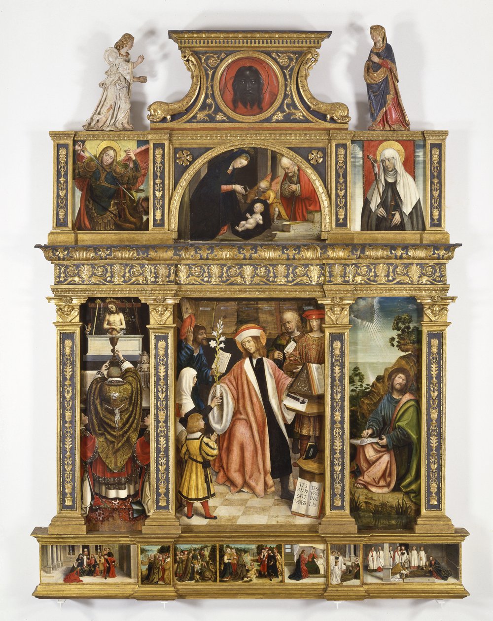 Sant Ivo'nun poliptiği, c.1520 (gemide tempera, antika çerçeve) by Defendente Ferrari