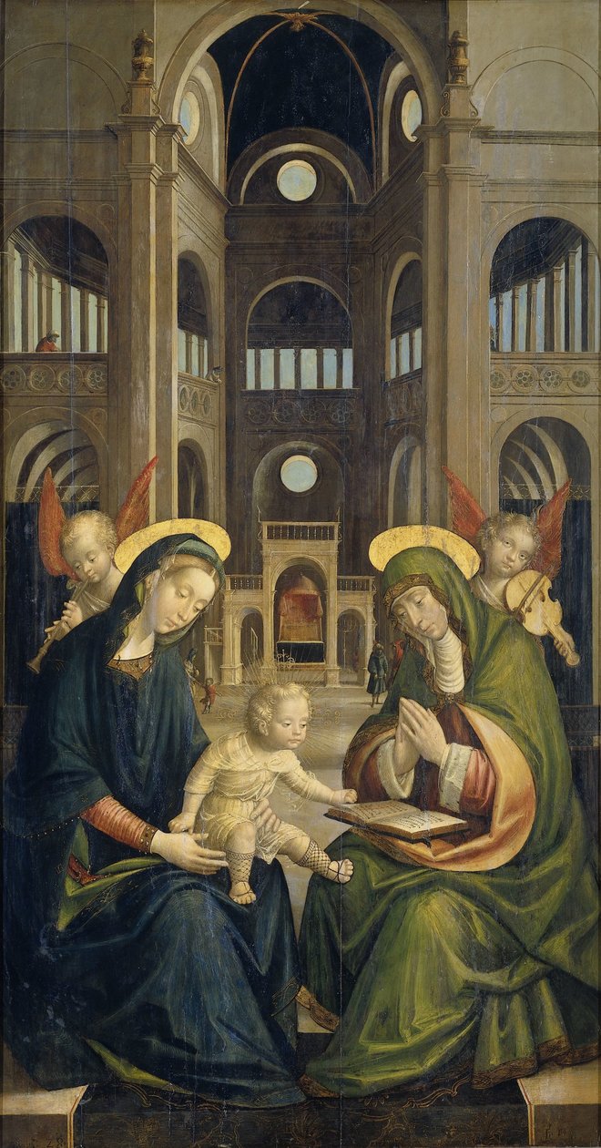 Aziz Anne ile Madonna ve Çocuk by Defendente Ferrari