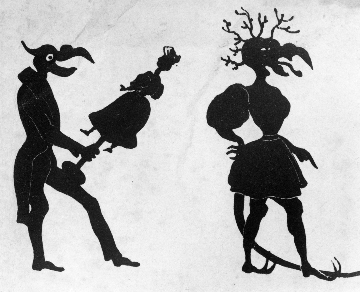 Devilish Alphabet, Delannois, 1825 tarafından kazınmış (detay, ayrıca bkz. 184307 - 184309, 184311, 184312) by Delaporte