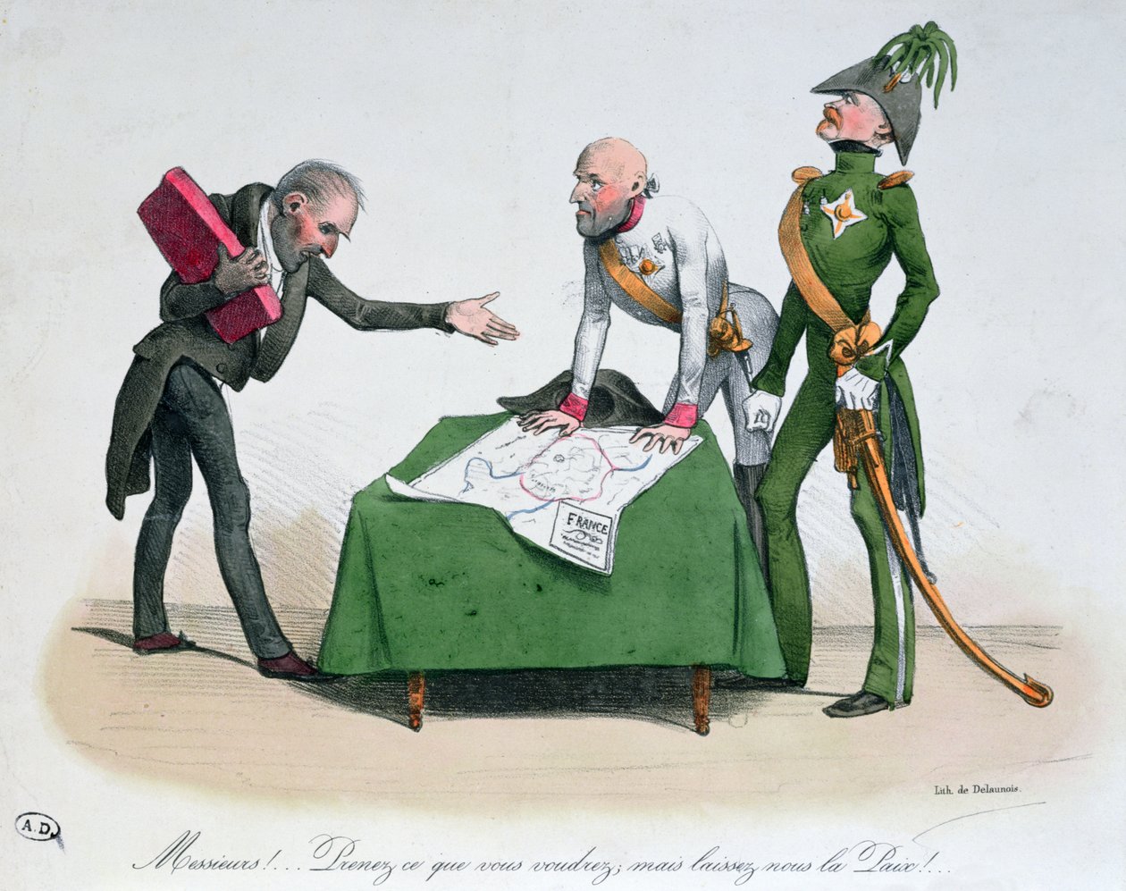 1814-15 Viyana Kongresi Karikatürü by Delaunois