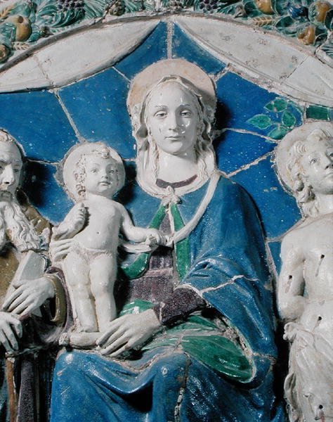 Azizler ile Bakire ve Çocuk by Della Robbia (workshop of)