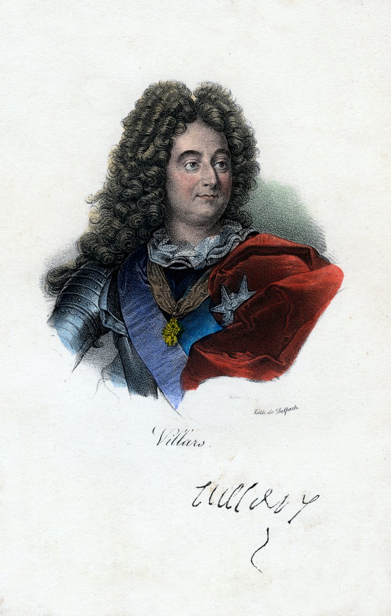 Claude Louis Hector de Villars, Fransız general, 19. yüzyıl. by Delpech
