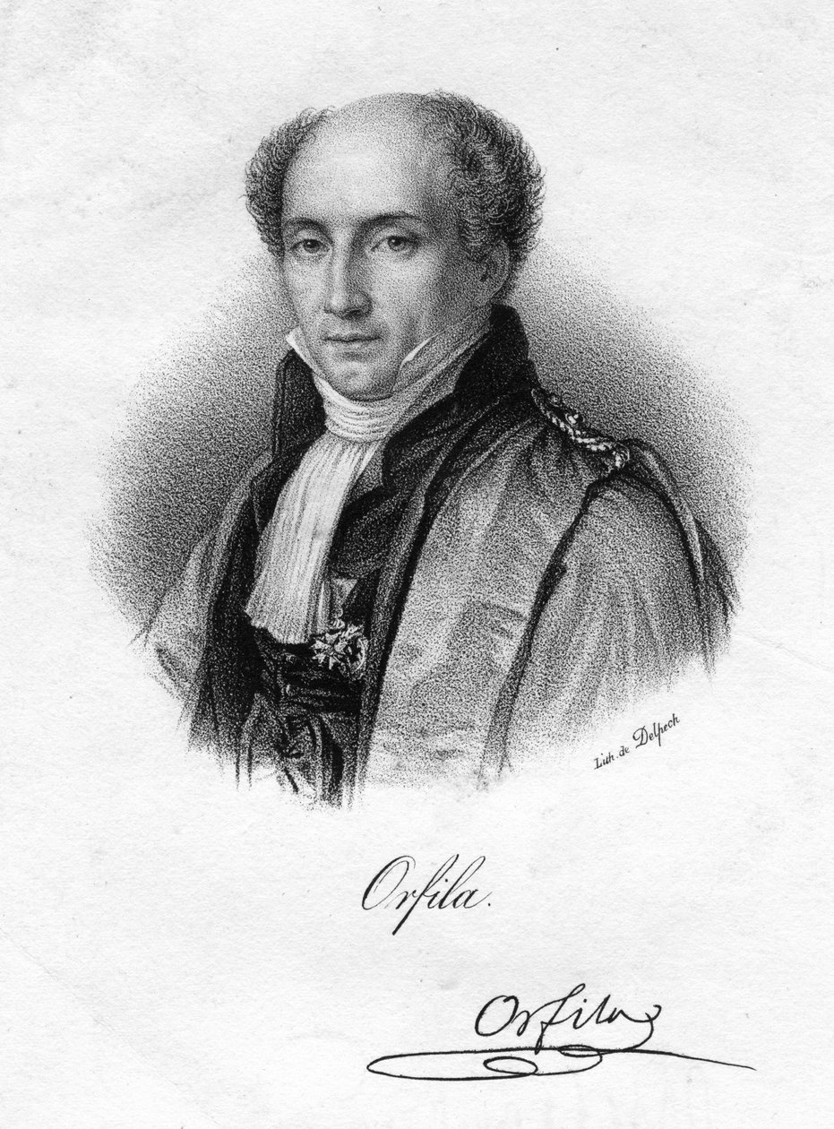 Mathieu Orfila, İspanya doğumlu Fransız toksikolog ve kimyager, 19. yüzyıl by Delpech