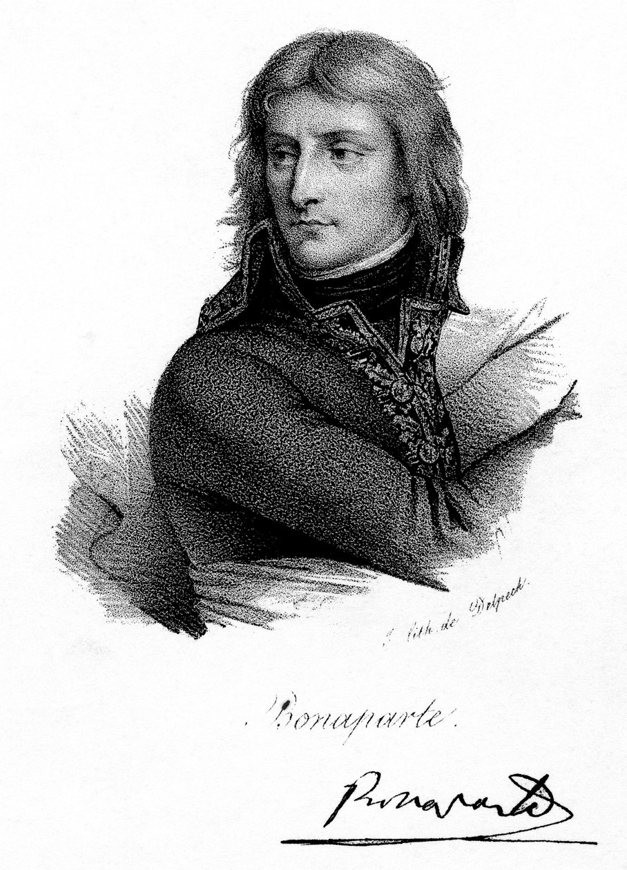 Napolyon Bonapart genç bir adam, c 1790'lar, c1830. by Delpech