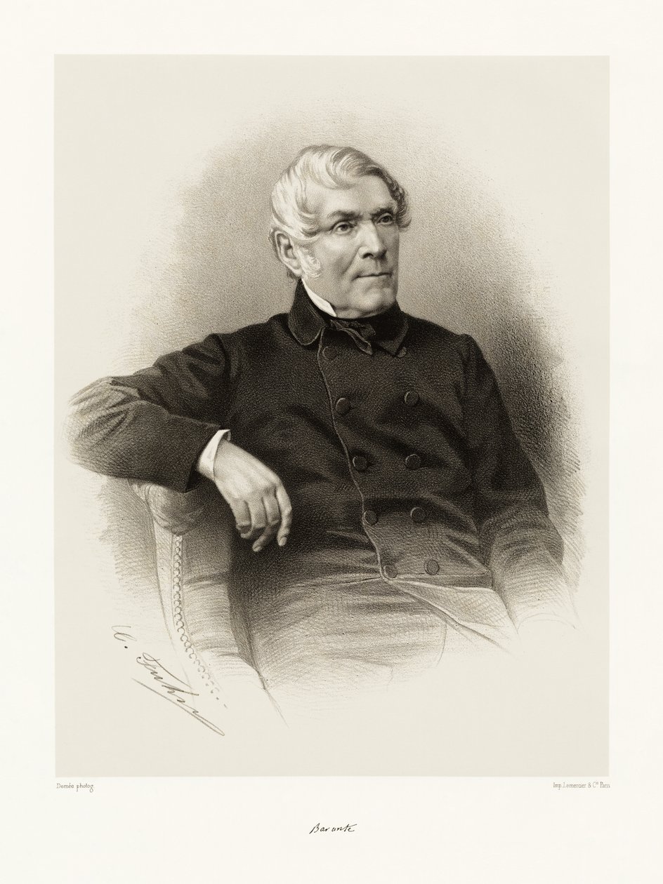 Dost canlısı Guillaume Prosper Brugière, Baron de Barante, 1865-66 by Demee