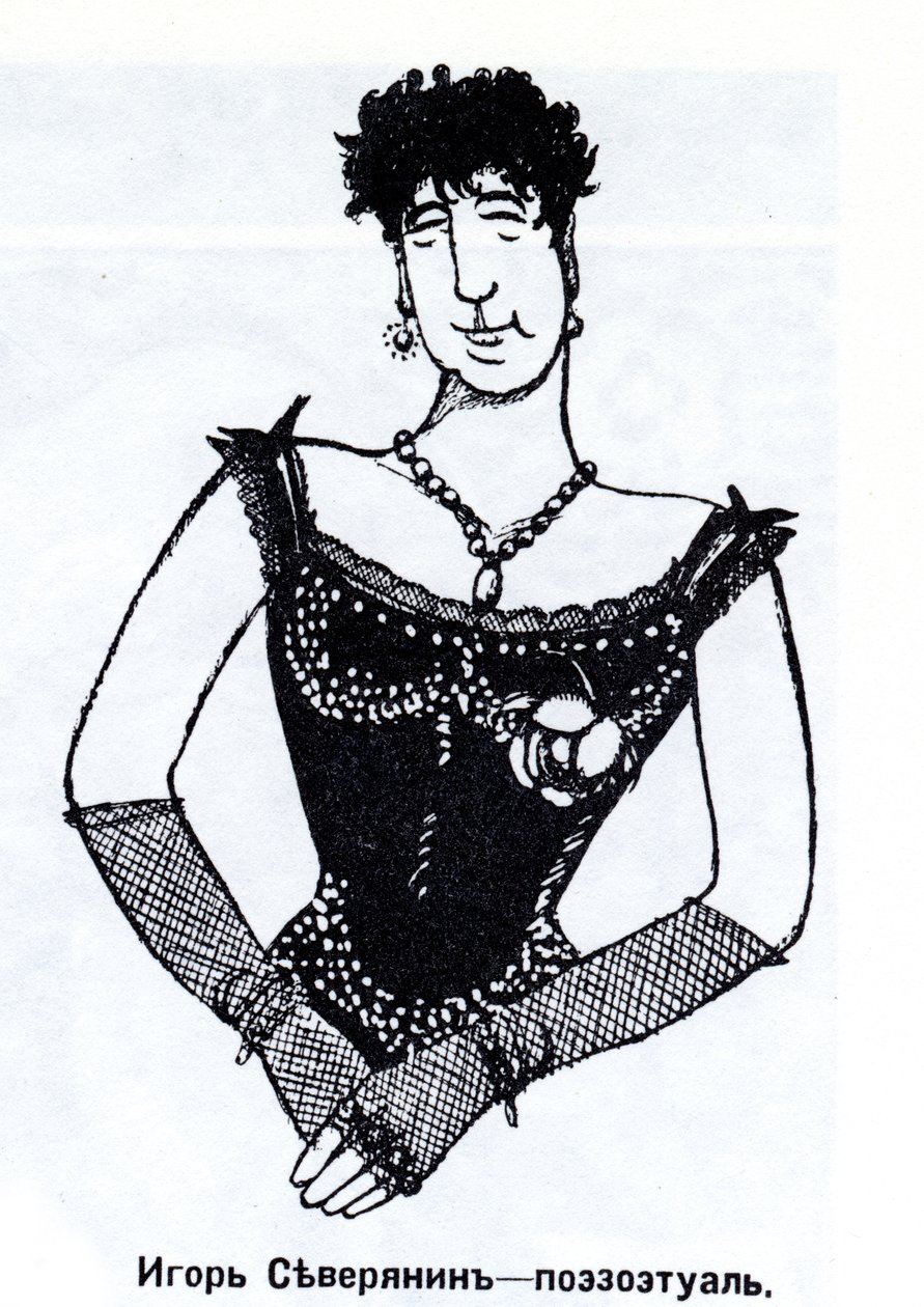 İgor Severyanin 1887-1941 Karikatür, 1915 by Deni