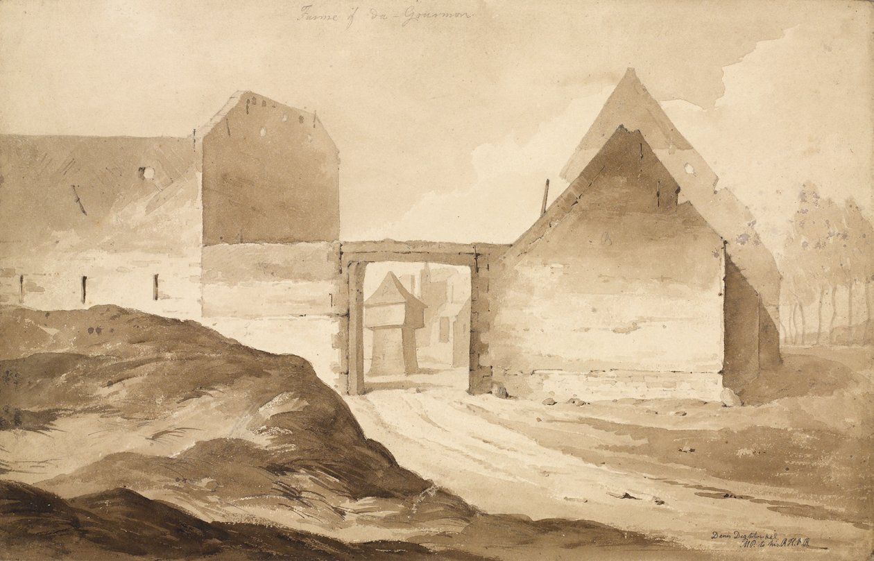 'Farme of du - Gourman No 2', 1815 (kağıt üzerinde wc ve kurşun kalem) by Denis Dighton