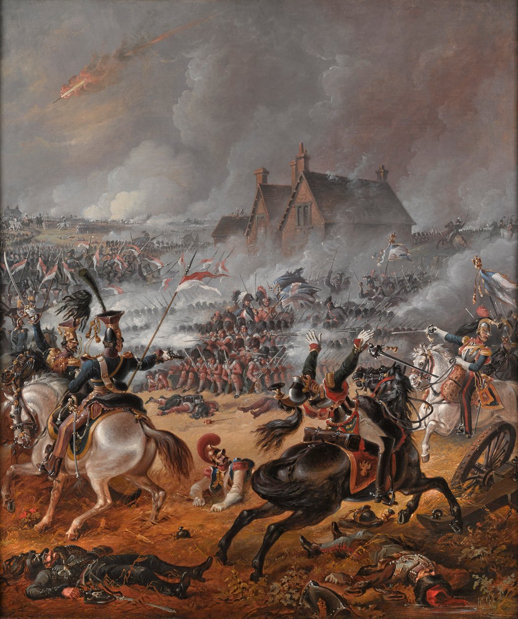 Waterloo Savaşı (tuval üzerine yağlıboya) by Denis (follower of) Dighton