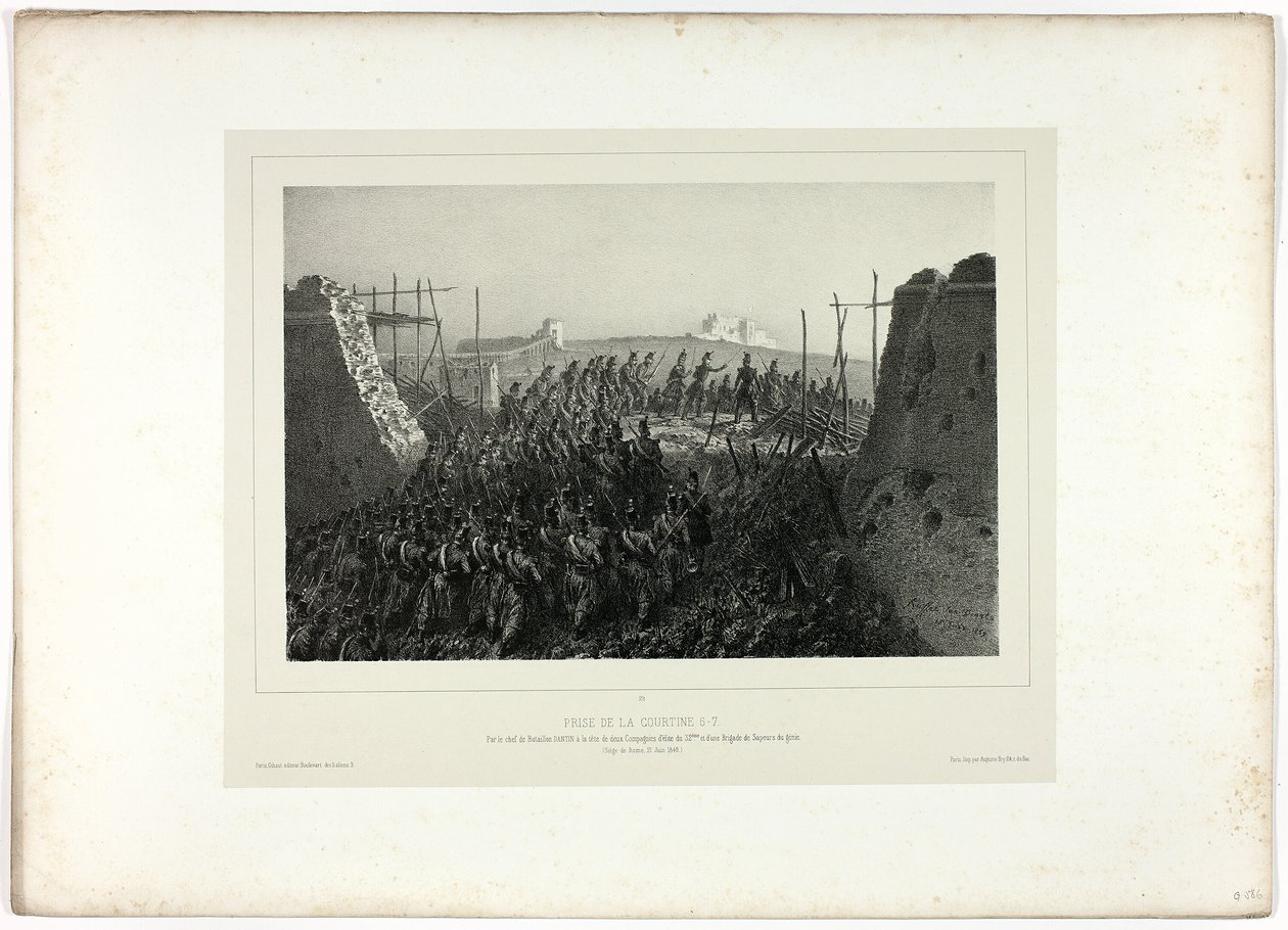 İtalya Hatıra Eşyası'ndan Courtine 6-7'nin Ele Geçirilmesi: Roma Seferi by Denis Auguste Marie Raffet