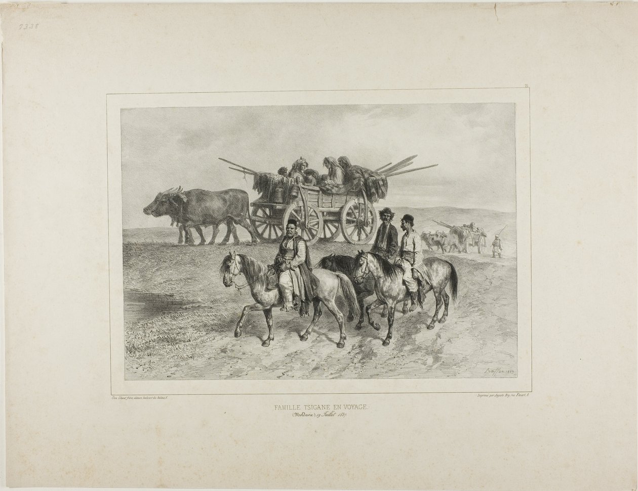 Gezgin Macar Çingene Ailesi, Moldavya, 19 Temmuz 1837 by Denis-Auguste-Marie Raffet