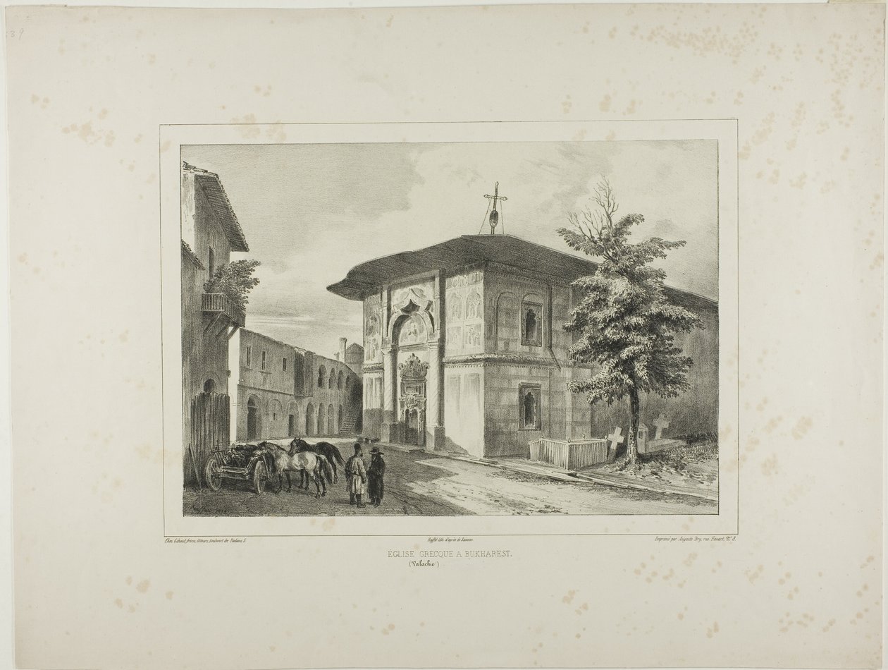 Yunan Kilisesi, Bükreş, Eflak, 15 Temmuz 1837 by Denis-Auguste-Marie Raffet
