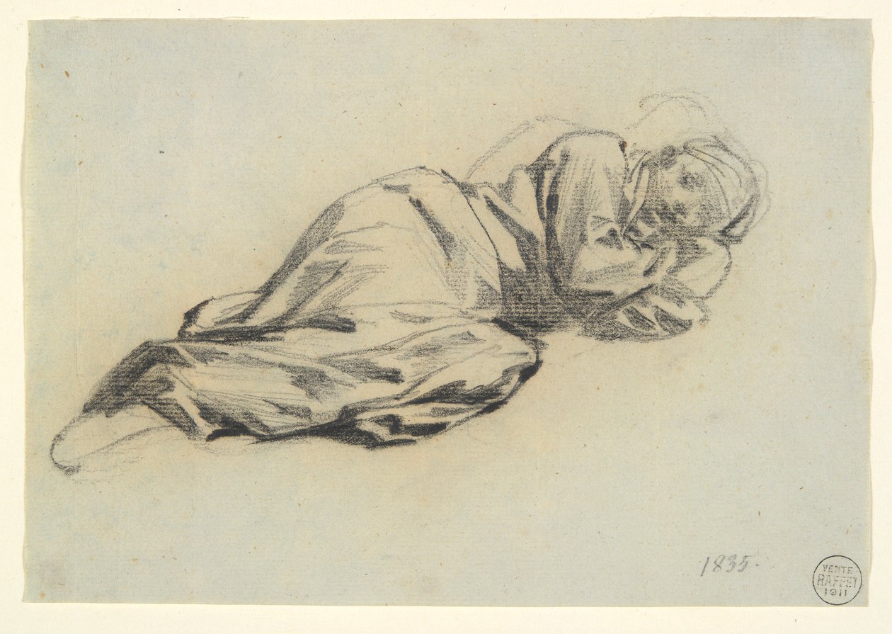 Uzanmış Figür by Denis Auguste Marie Raffet