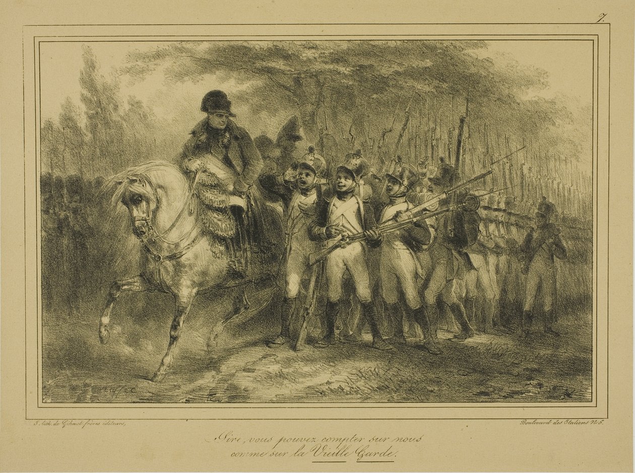 Efendim, bize Eski Muhafız olarak güvenebilirsiniz. by Denis Auguste Marie Raffet