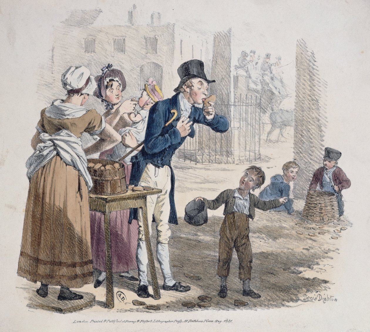 Fırında Patates Satıcısı, 1821 by Denis Dighton
