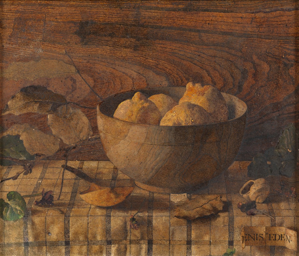 Bir kase limon (Tuval üzerine yağlı boya) by Denis William Eden