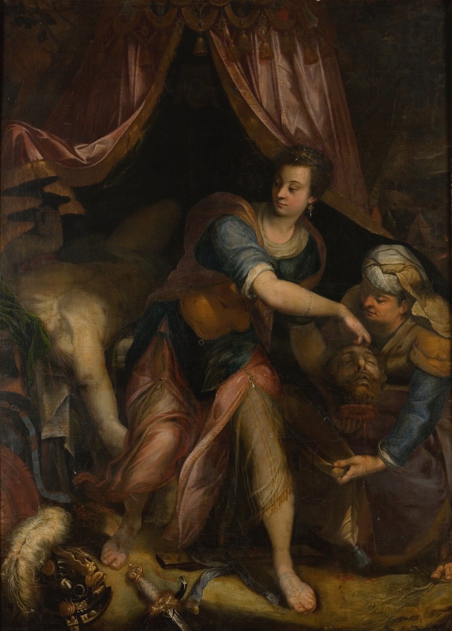 Holofernes Başkanı ile Judith by Denys Calvaert