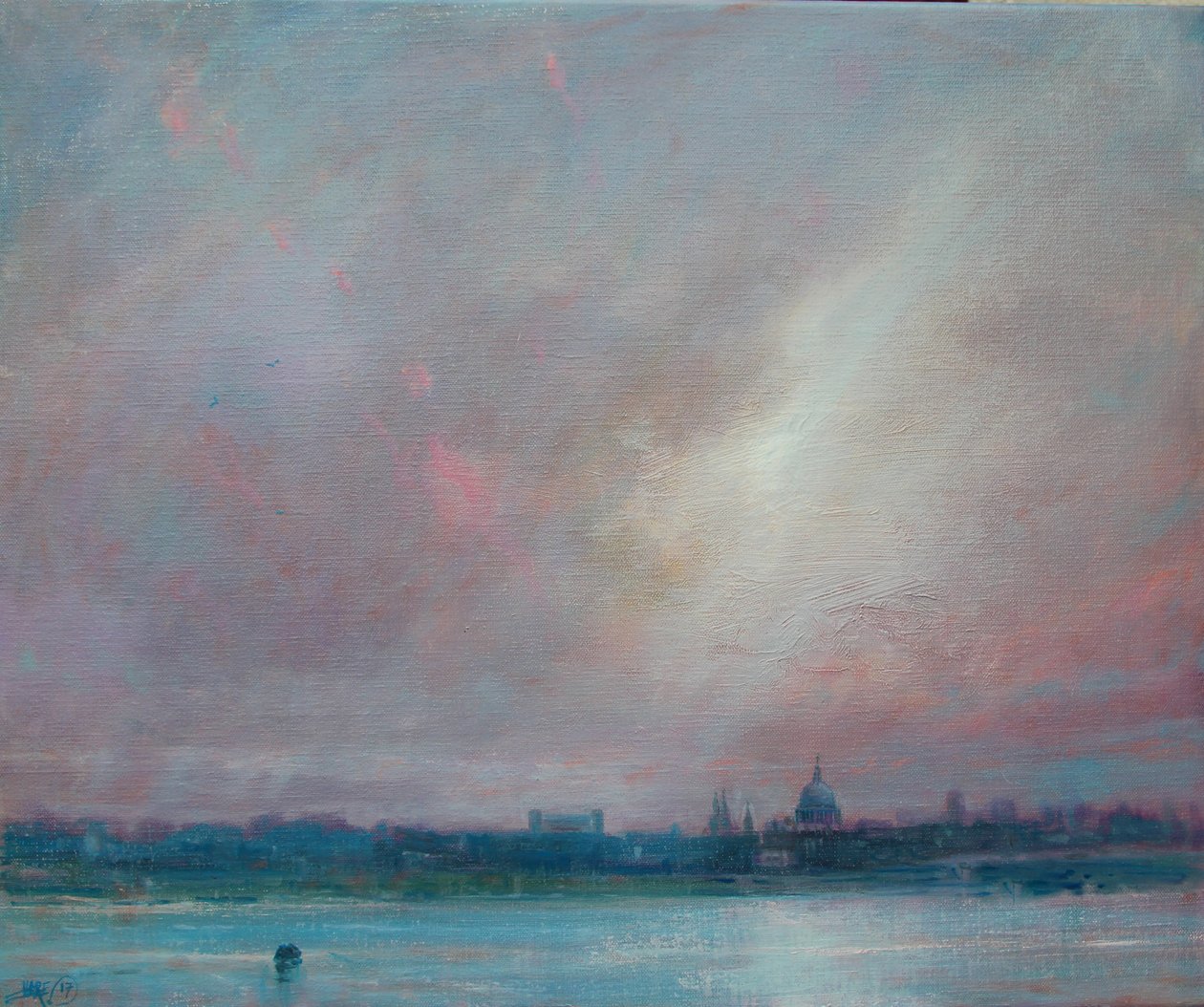 St Paul's Skyline, 2017 (Tuval Üzerine Yağlı Boya) by Derek Hare
