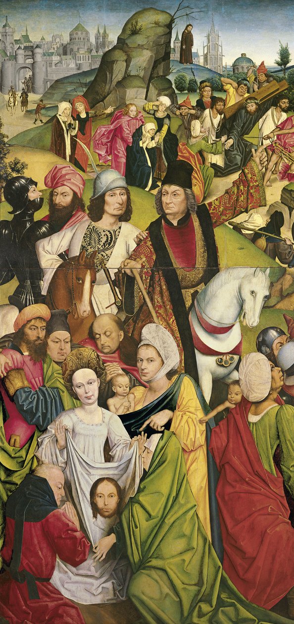 Aziz Veronica ve Bir Grup Şövalye by Derick Baegert
